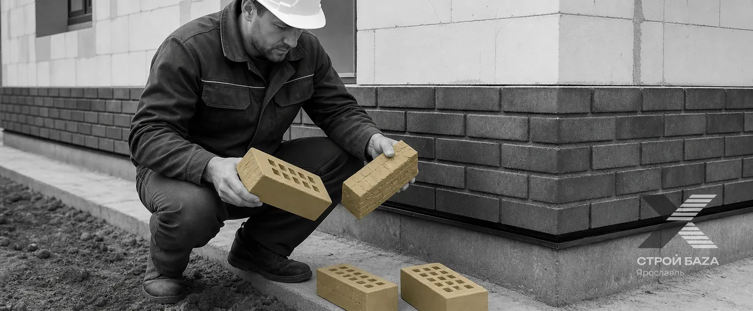 Кирпичная кладка цоколя